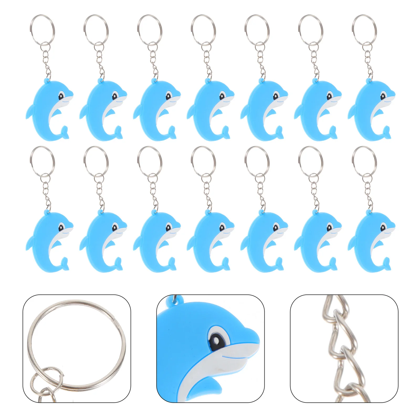 Beach Jewelry Dolphin Pendant Hanging Keychain Cartoon Sea Animal Keyring Alloy