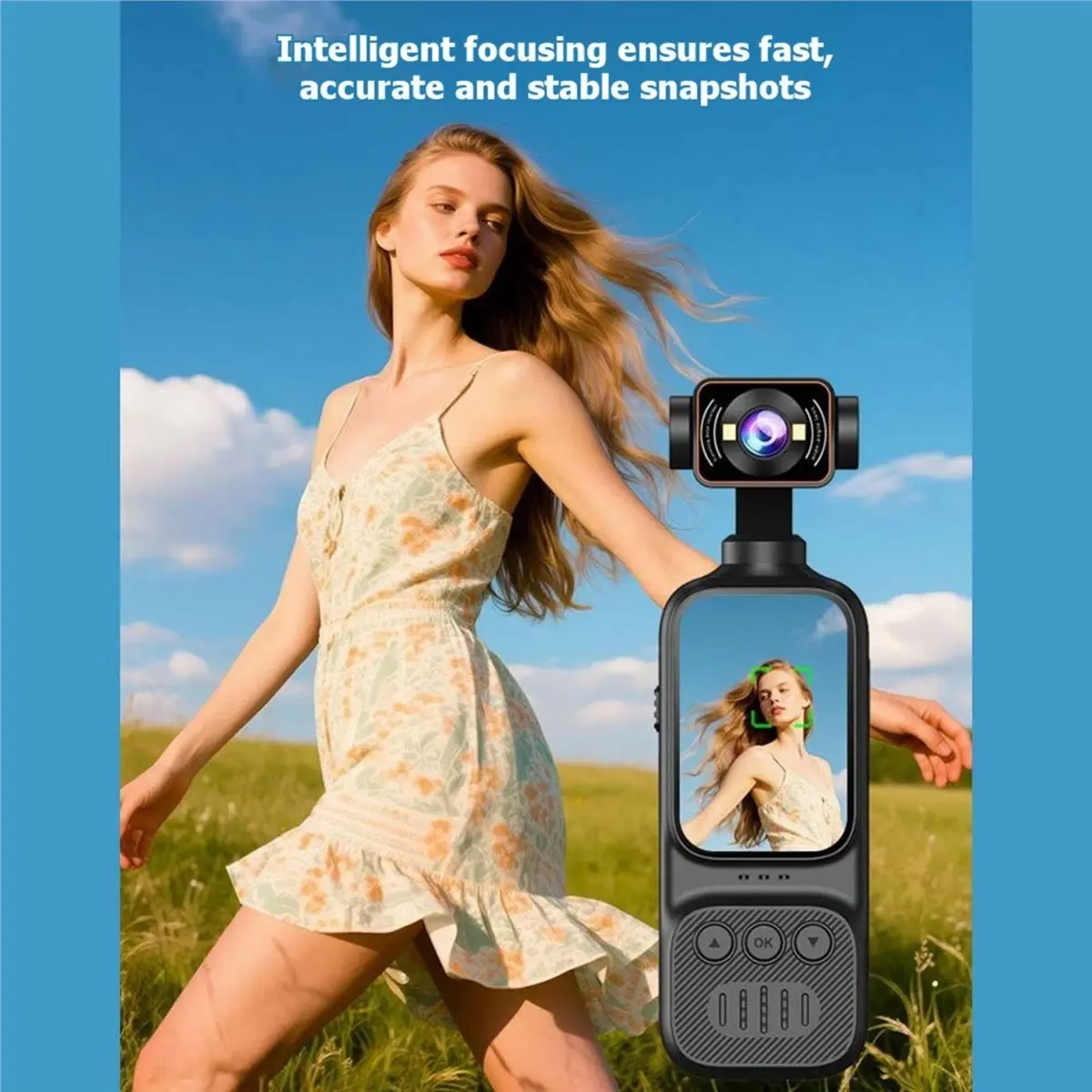 

Экшн-камера Goodidea 2K Full HD, портативная карманная Wi-Fi камера для спорта, с поворотной камерой, ночным видением, для велосипеда и видеоблогов