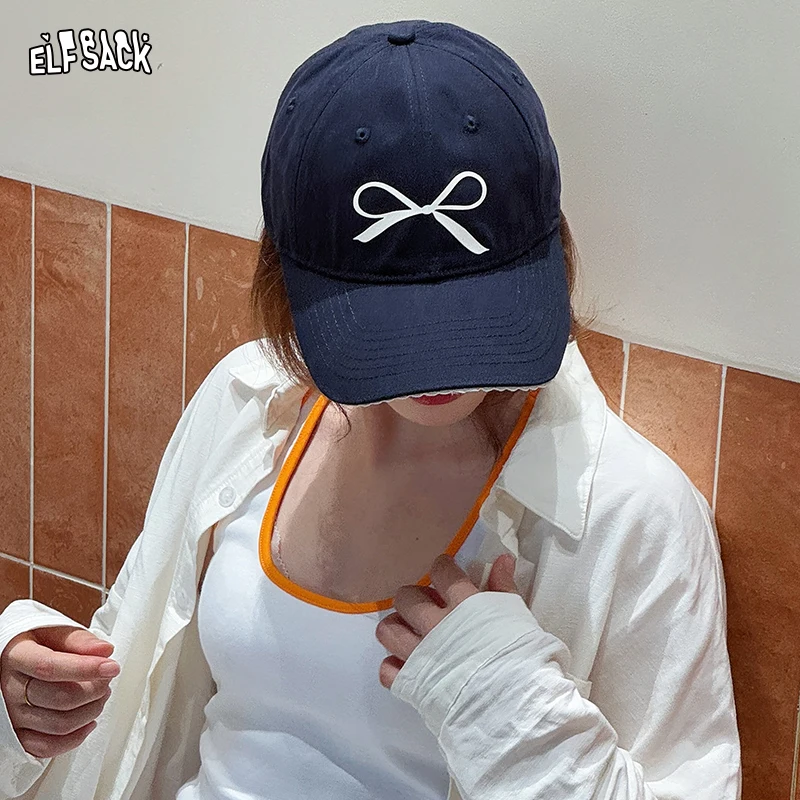 ELFSACK 2025, novedad de verano, gorra de béisbol dulce, sombrero de sol de ala ancha, sombrero ajustable de moda para papá para mujer