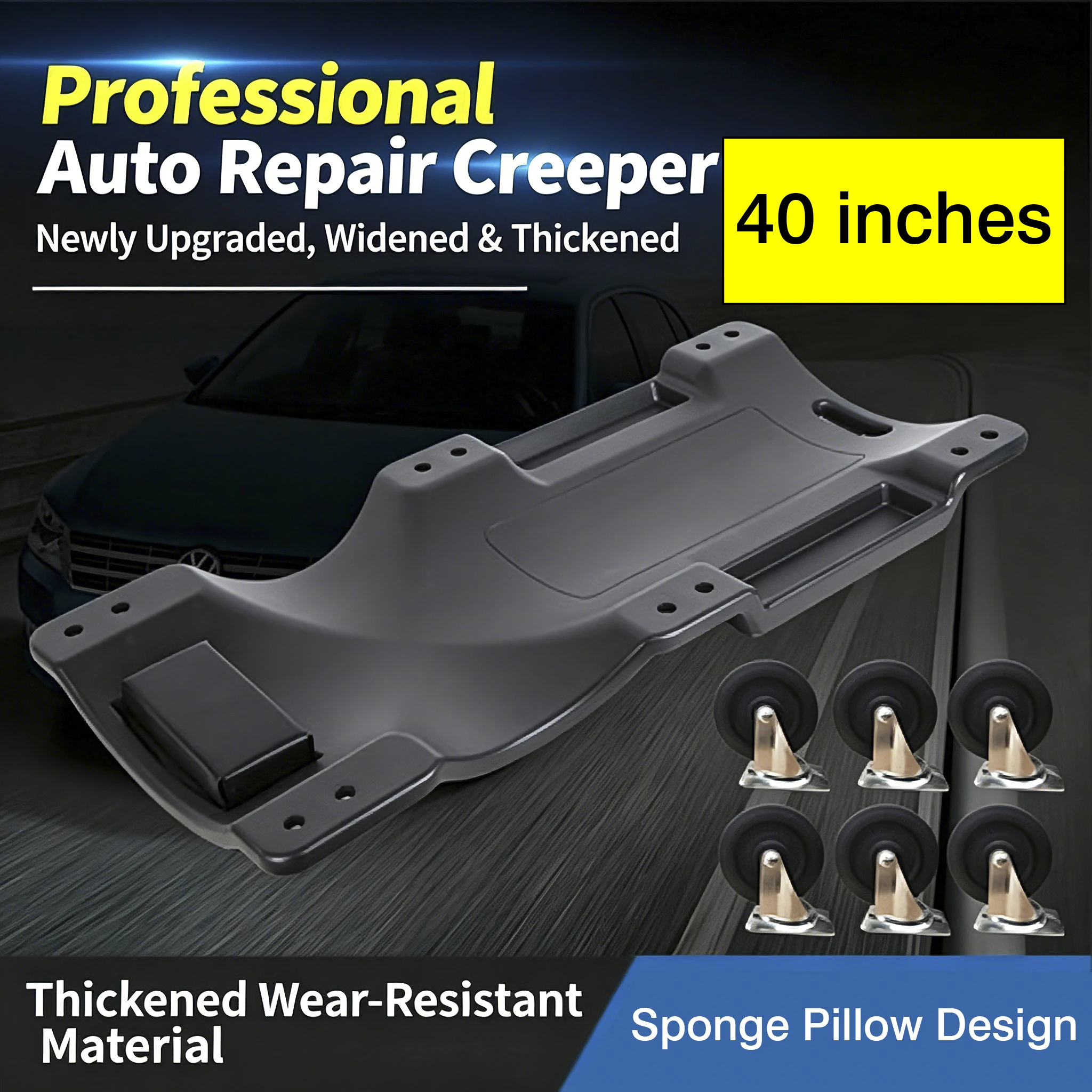 แผ่นรองซ่อมรถยนต์ขนาด 40 นิ้ว  - Garage Creeper Roller บทวิจารณ์และราคา