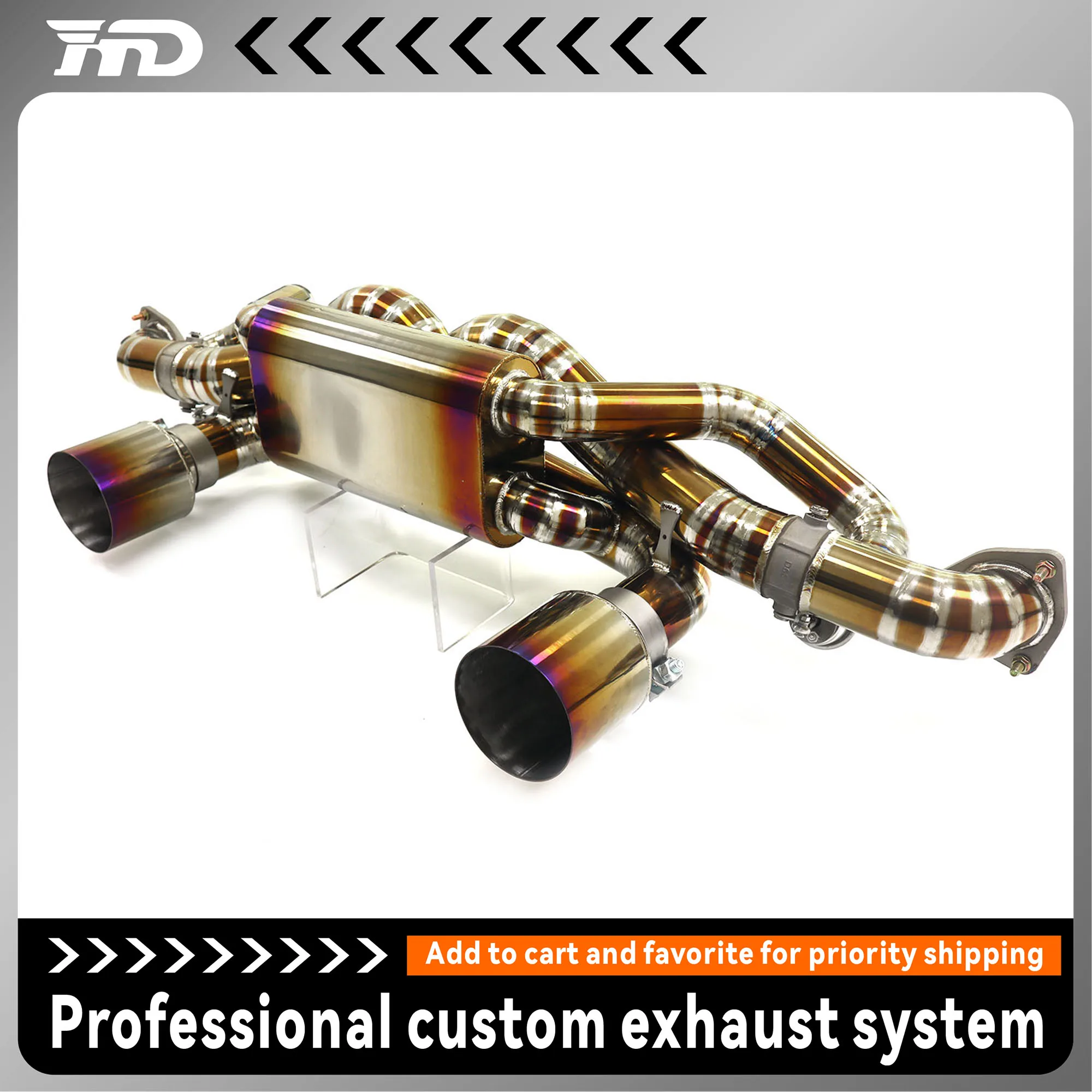 

HMD Exhaust System Titanium Alloy Performance Catback for Porsche 718 GTS GT4 RS 4.0T Muffler With Valve