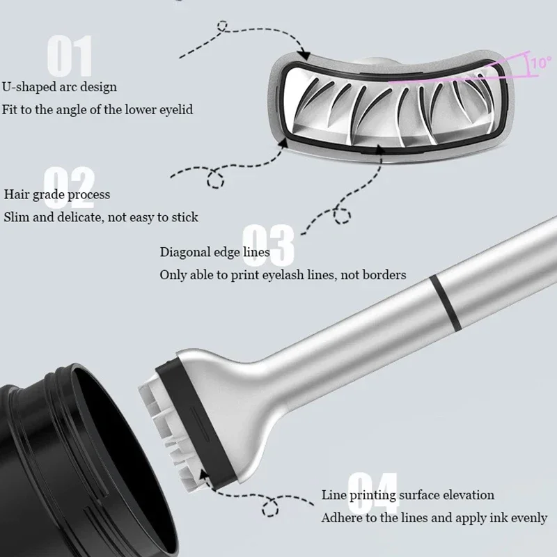 Bulu mata palsu Korea, cap bulu mata bawah tahan air dan tahan keringat kosmetik Makeup kecantikan penampilan alami Eyeliner Pen 2 In 1 Dezone