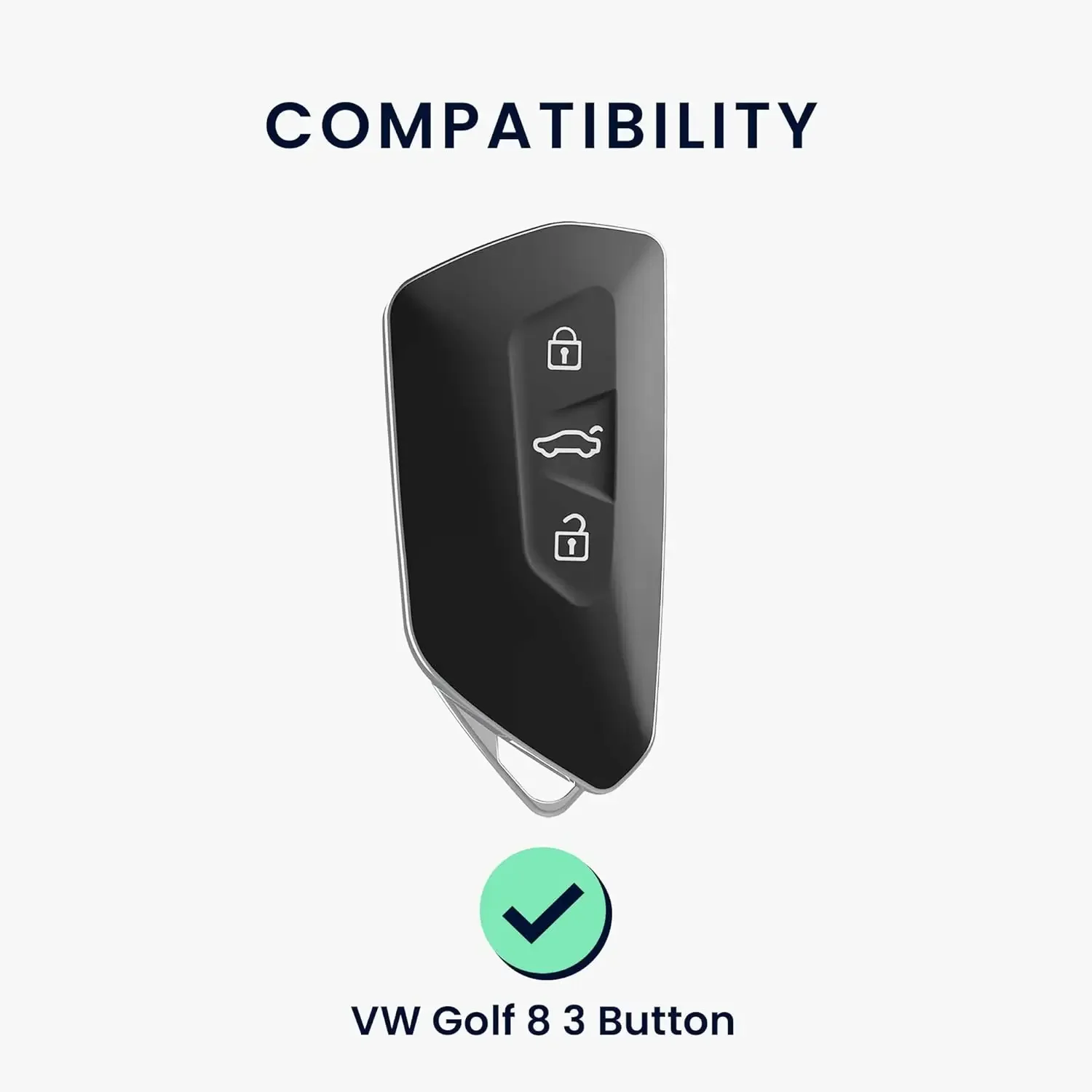 Car Key Case For VW Golf 8 Mk8 GTI GTD R ID3 ID4 2020 Decoration Silicone Car Key Case Fob Holder Cover Trim Car Accessories