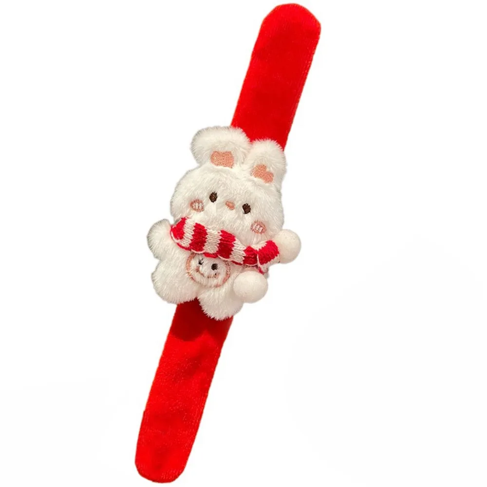 

Creative Christmas Clapper Wrist Strap Cute Multicolour Plush Slap Bracelets Three-dimensional Filled Cotton