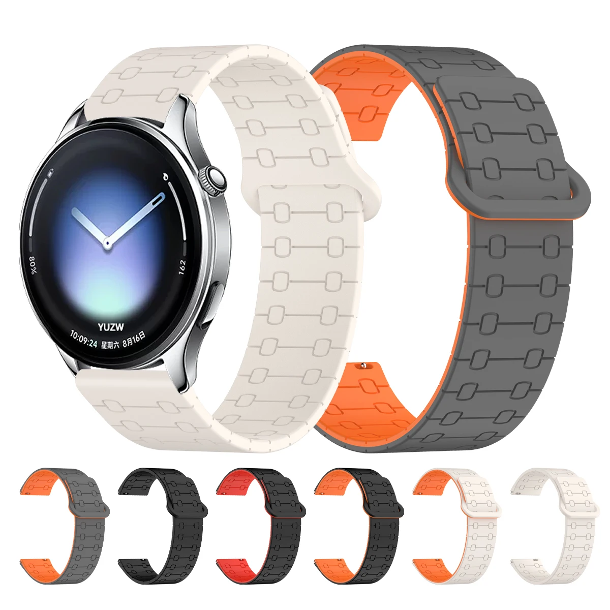 22mm 26mm Magnetisches Silikonarmband für Xiaomi Watch 5/S4 S3 S2 S1 Pro Band für Mi Watch 2 Pro Color 2/Redmi Watch 5 Lite Armband