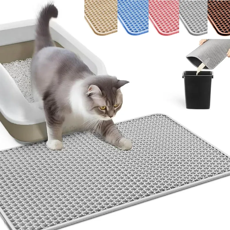 Katzenstreu-Matte Große Größe Wasserdichte Katzenstreu-Unterlage Haustier-Toilette Katzenstreu-Auffangmatte Rutschfeste Katzenklo-Unterlage Haustierprodukt – Detail 3