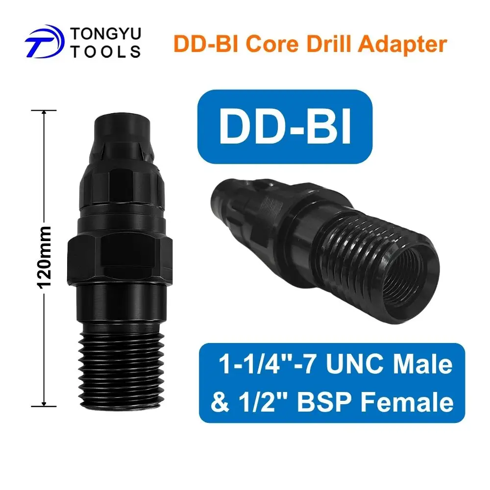 Adaptateur de mandrin pour foret à noyau Hilti DD-BI vers 1-1/4 UNC mâle et 1/2 BSP femelle pour convertisseur de machine Hilti DD100 DD110W DD120 DD130