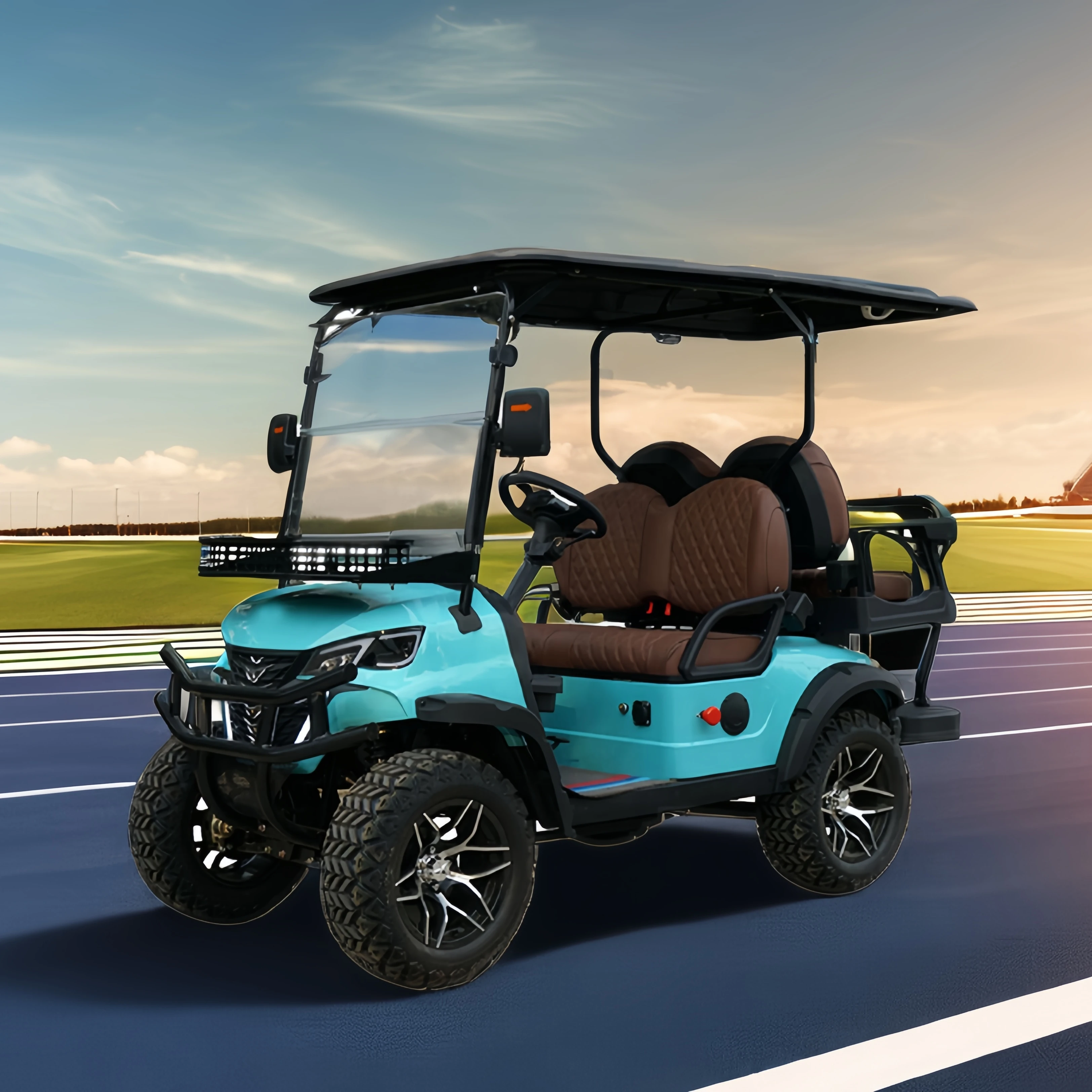 Wholesale Price 4 Seaters Golf Cart 4 Wheel Cheap Price Club Car Buggy Electric Golf Carts