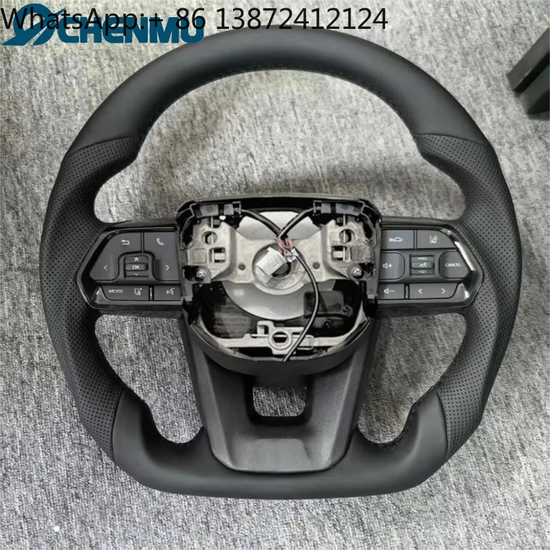 

Custom OEM Toyota Land Cruiser Carbon Fiber Leather Sports Steering Wheel for Toyota Land Cruise LC300 LC200 79 Series