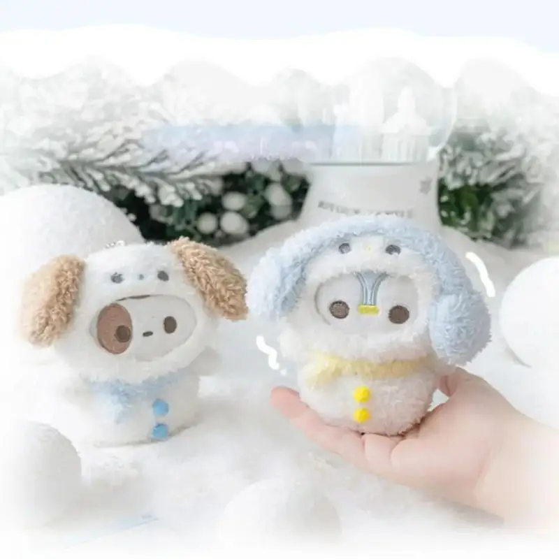 1 peça presentes de aniversário kawaii dos desenhos animados bonito pelúcia boneco de neve boneca saco pingente brinquedo chaveiro charme mochila decoração