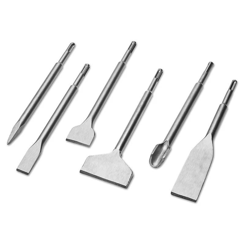 

Набор долот SDS Plus WCS-6 предметов, профессиональные инструменты для каменной кладки из стали 40CR для сноса и ремонта