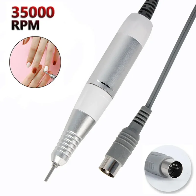 

NEW Professional Electric Nail Drill Handle 35000RPM Nail Art Drill Handpiece File Polish Grind Machine Manicure Drill Accessory