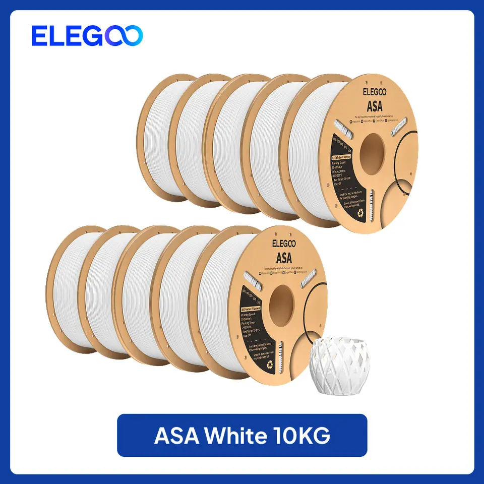 ELEGOO ASA 10 pack (10kg), White.