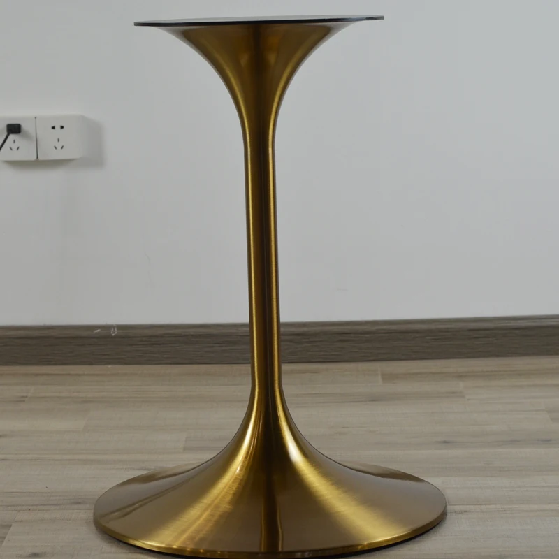 stainless steel yellow gold Color Tulip table base table leg hardware metal dinning Furniture leg