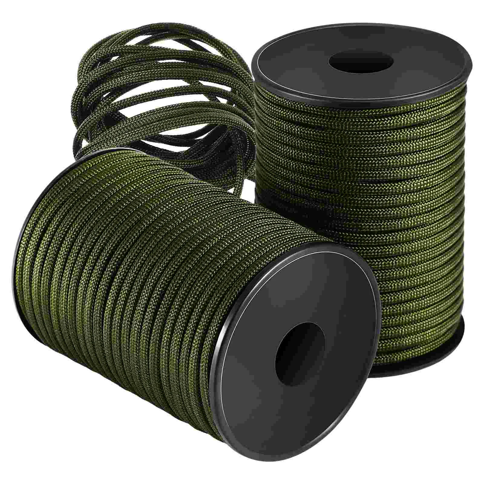 

2 Pcs 30m Army Green 2pcs Rope Tightener Canopy Ropes Safety Camping Tent