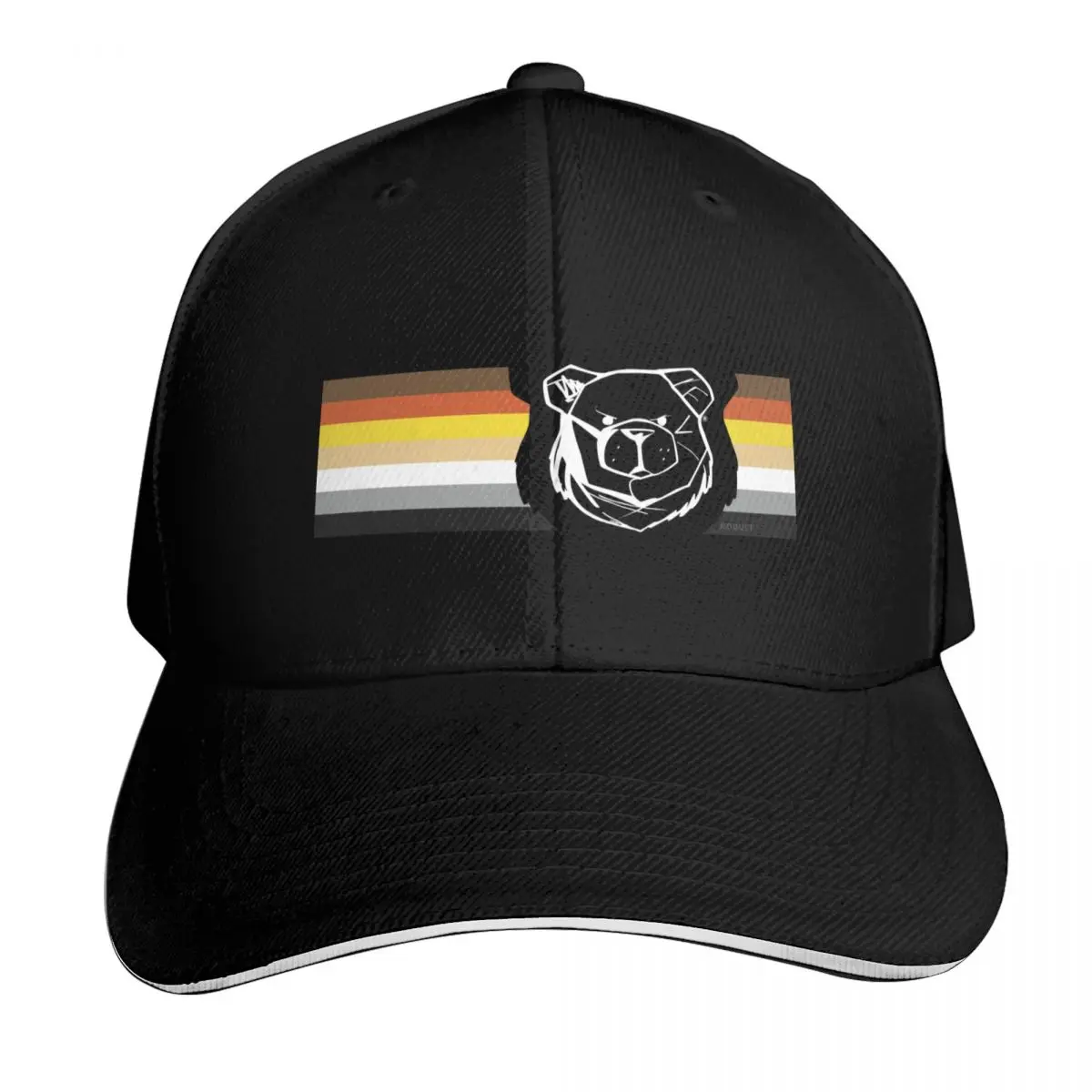 ROBUST BEAR BANDS WHITE COMMUNITY Baseball Cap Moisture Wicking Quick Dry Curved Brim Classic Fit Low Profile Unstructured