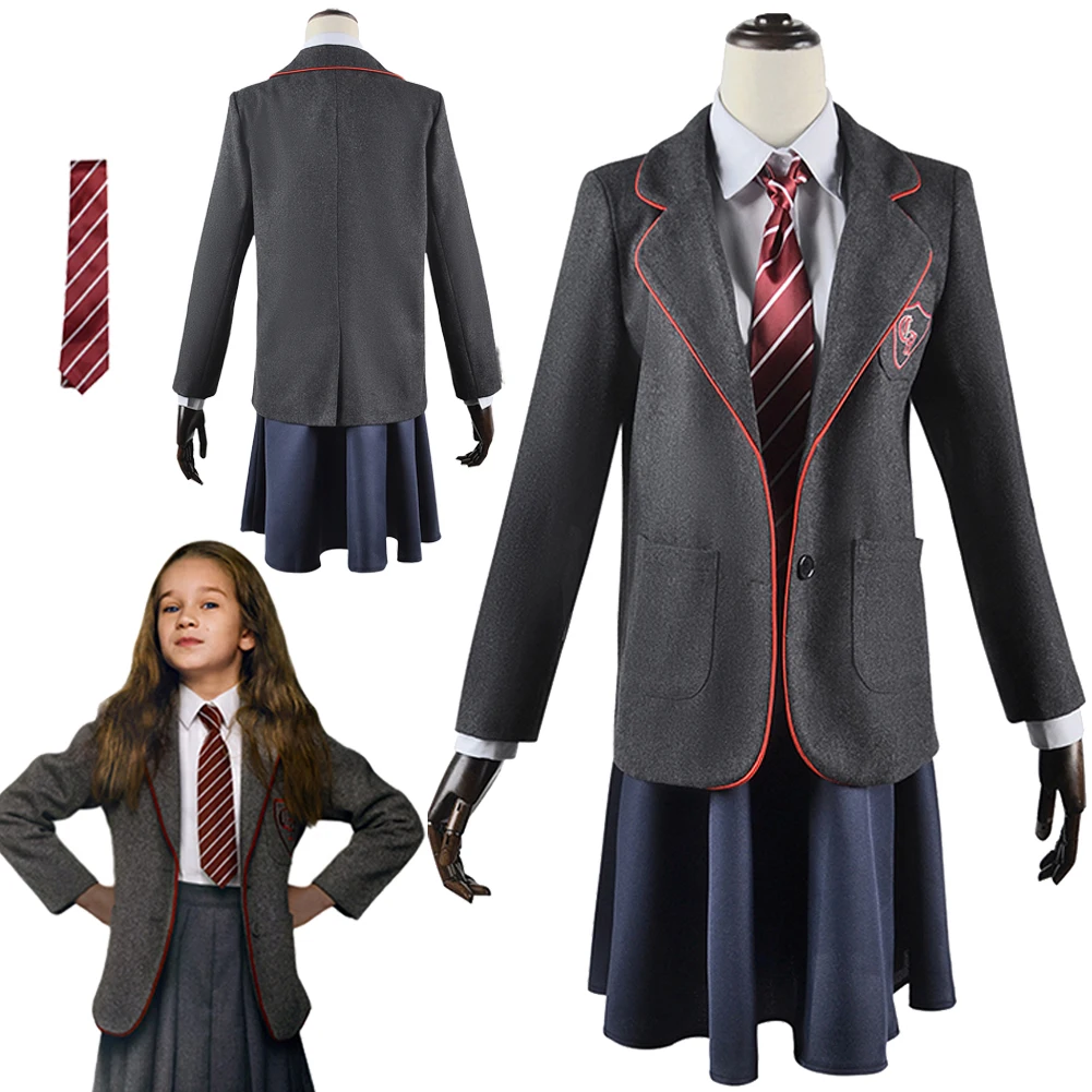 Matilda Cosplay Women Girls Fantasy School Uniform Roald Dahl's Matilda The Musical Costume Disguise Adult Fantasia Outfit