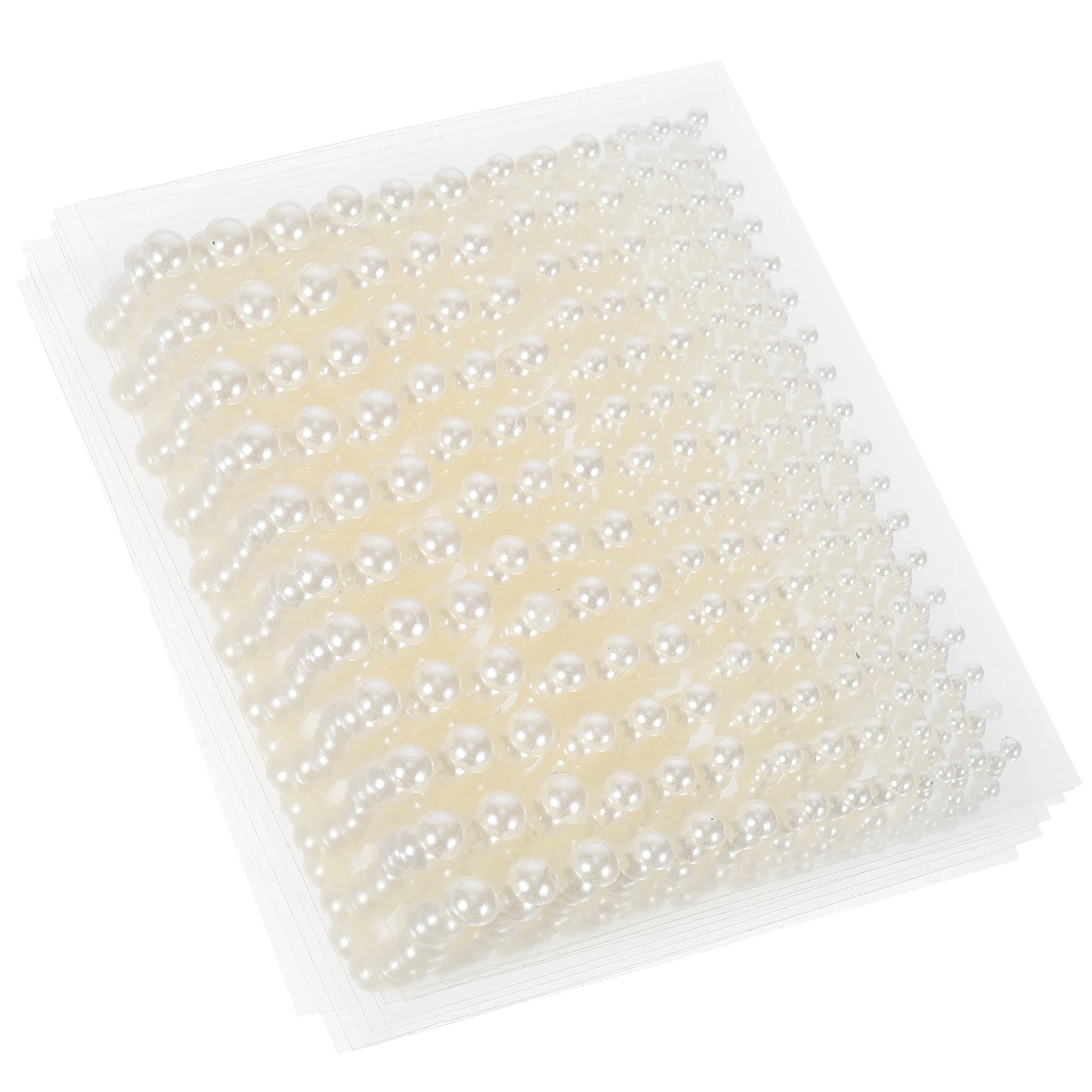 

10 Sheets Pearl Stickers Adhesive Women Pearls Acrylic Face Beauty Decals Craft Supplies Easy to Use Strong Adhesion