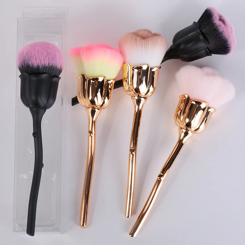 Rose Makeup Brushes Large Cosmetic Powder Foundation Blush Blending Nail Dust Brush Brush Maquiagem Beauty Makeup Tools 2025 New