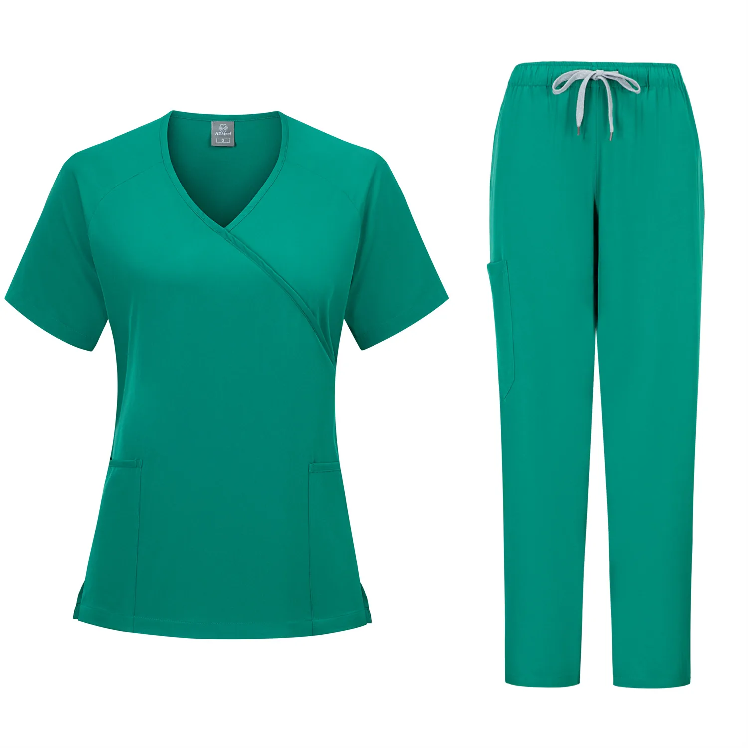 Tops y pantalones con cuello en V de alta calidad para Hospital, traje de aseo para mascotas, conjuntos de uniformes de enfermería para Mujeres Médicas, venta al por mayor