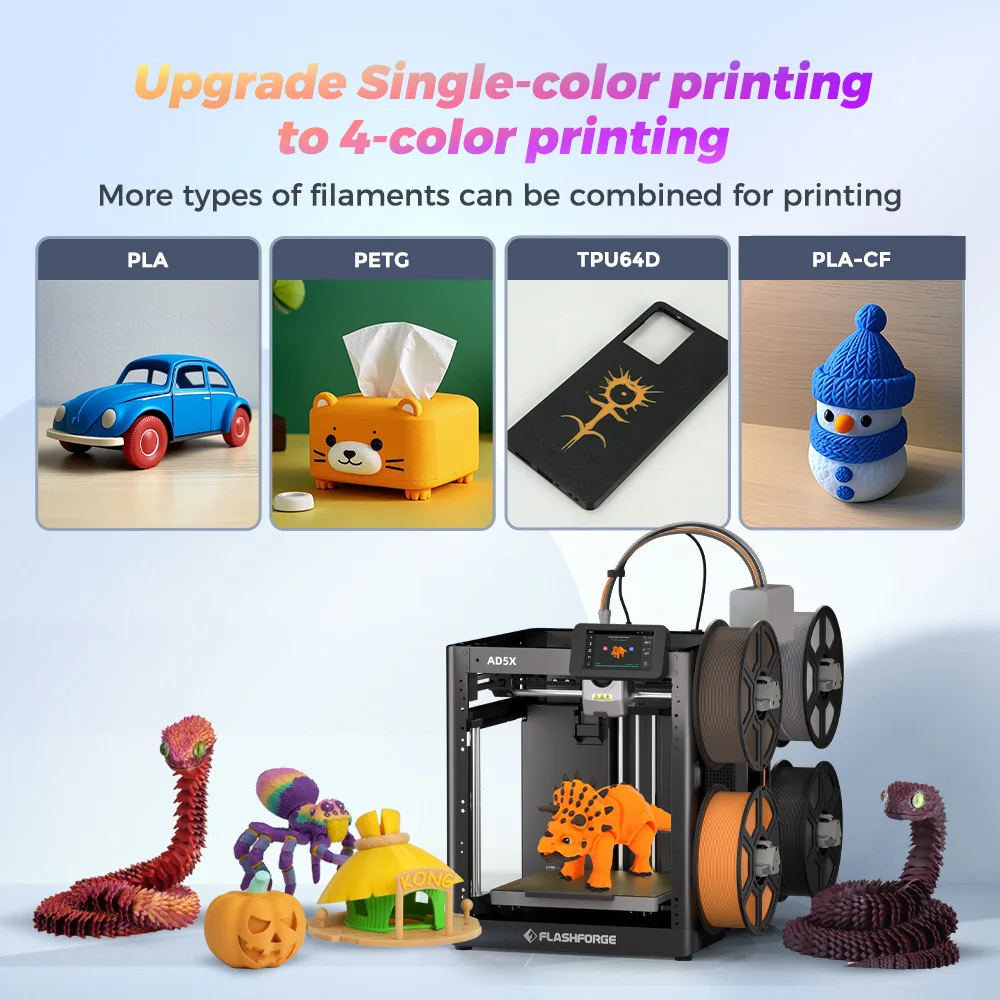 FLASHFORGE AD5X 3d Printer Multi-Color Printing High Speed