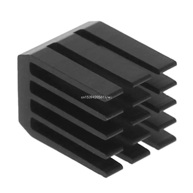 5pcs Black Anodized Heat Sink Aluminum Heatsink for PC Chip CPU Router Radiator Dropship