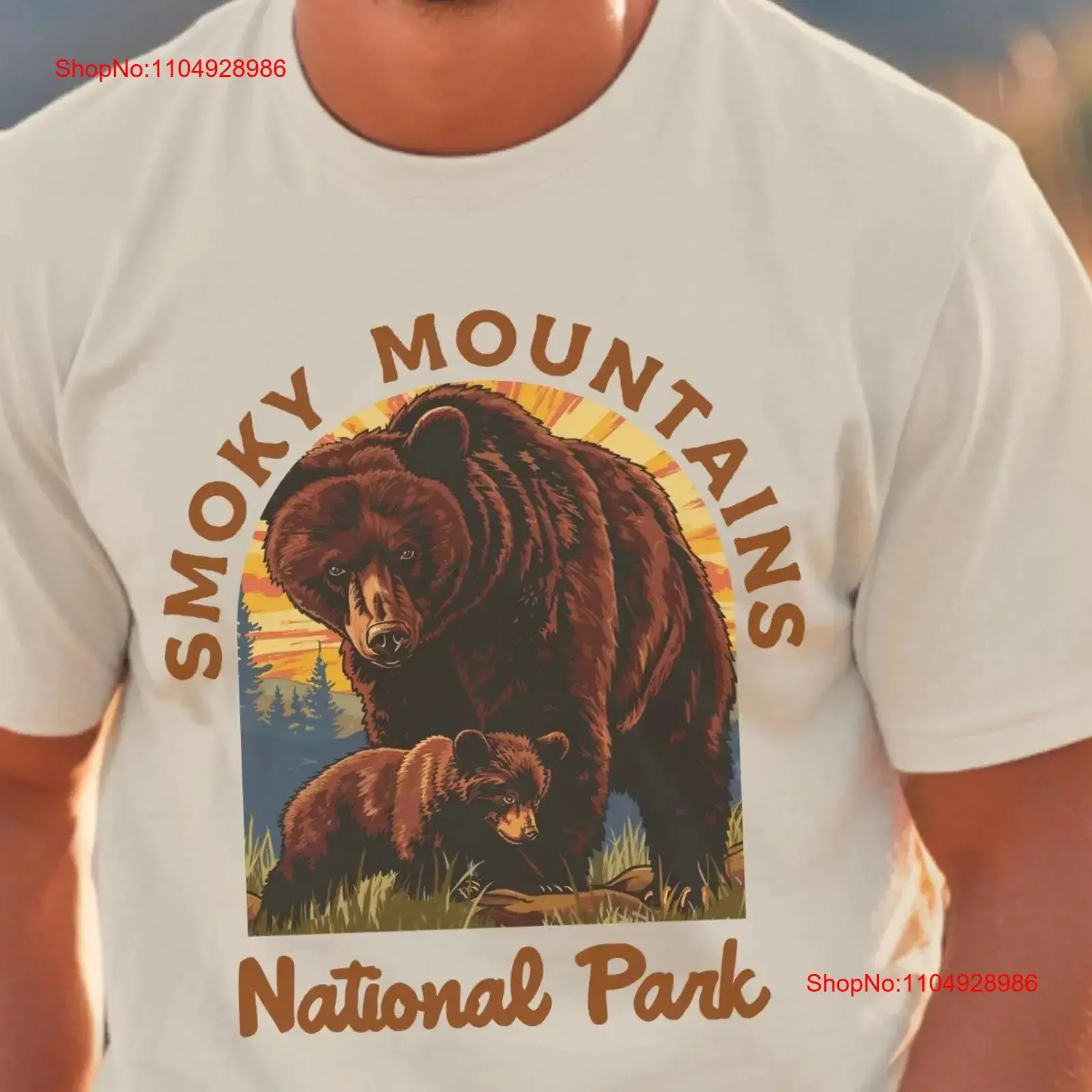 

Футболка с национальными парками Bear Mama Smoky Mountains Camping Mountain Outdoor Lover для искателей приключений, походов, кемперов, винтажная стираная футболка