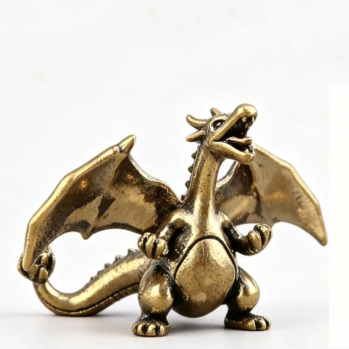 Kreativer Fliegender Drache aus Reinem Messing, Vintage-Deko-Objekt, Tischdekoration, Teehaustier, Kunsthandwerk, Ornament – Detail 1