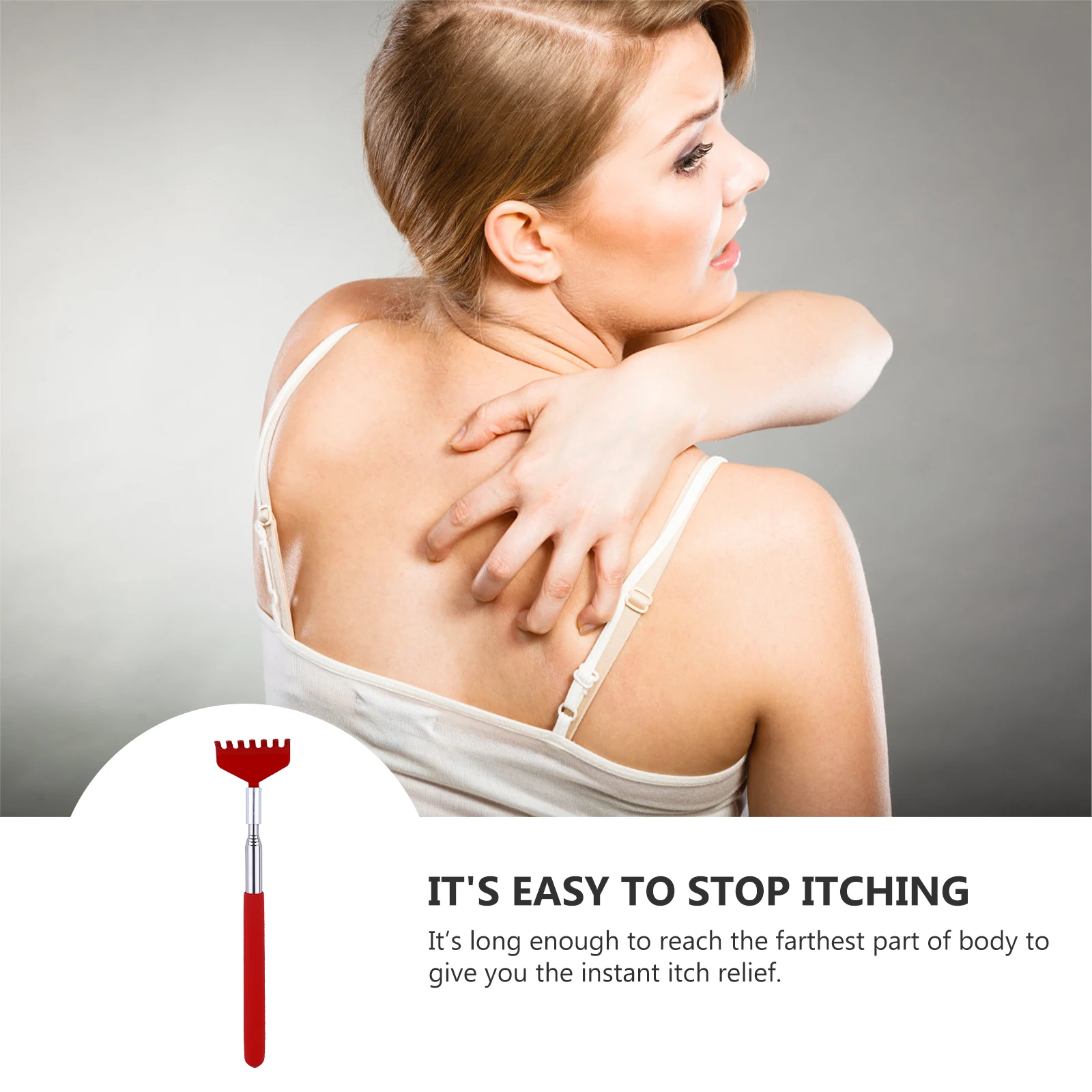 

Telescopic Back Scratcher Stainless Steel Retractable Massager Extendable Itch Relief Tool for Men Women Pregnant Back