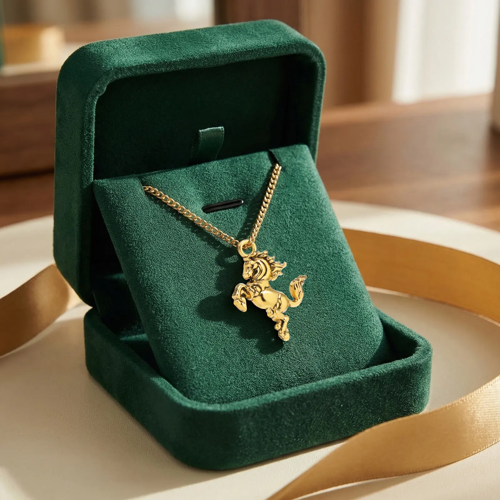 

60Pcs Zodiac Horse Pendant Charms Elegant Gold Finish DIY Jewelry Making 2026 Good Luck Necklace Bracelet Earrings Craft