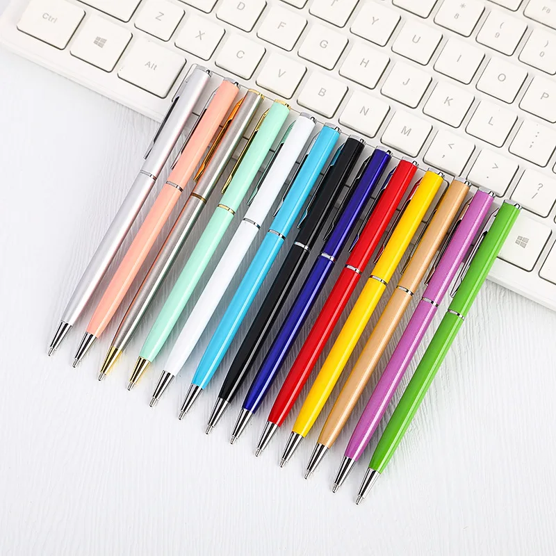 100PCS Multicolor supply small Xihua metal pen hotel gift pen metal ballpoint pen