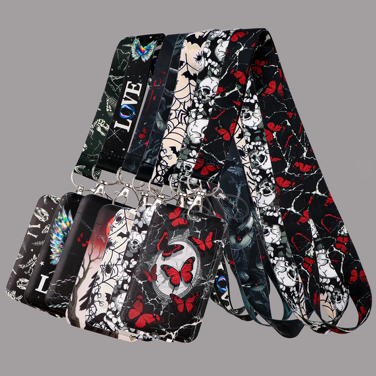 

Butterfly Dark Series Lanyard for Keys Animal Neck Strap ID Card Gym Student Mobile Phone Keyrings Accessories Gifts