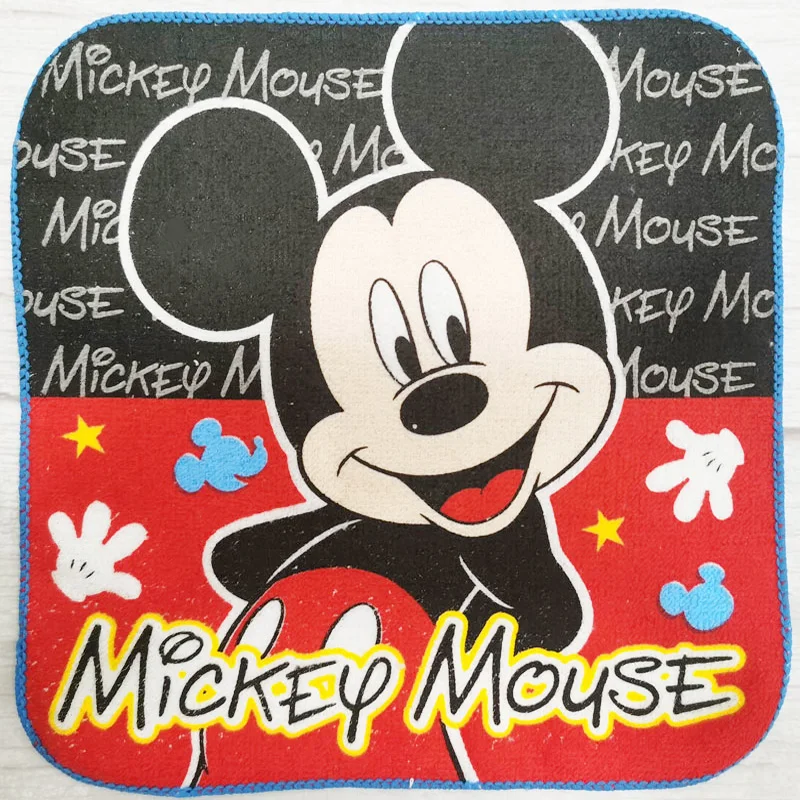 

Disney Princess Mikey Minnie Mouse Winnie the Pooh Stitch Cartoon Small Square Towel Children Boy Girl Handkerchief Gift 20x20cm