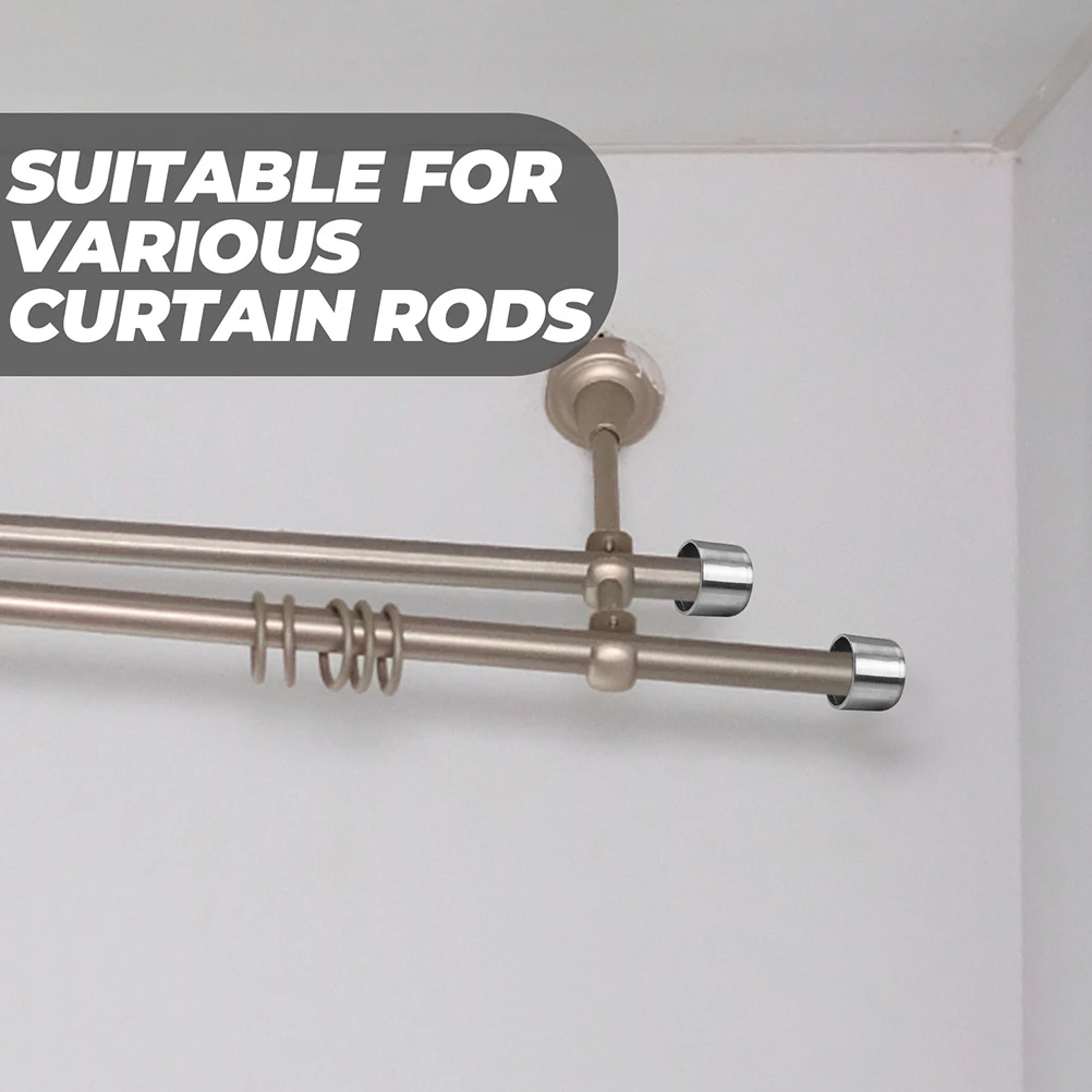 

Curtain Rod Ends Caps Plug Window Fitting Finials Rail Plugs Curtains Rods Premium Alloy Excellent Fashionable