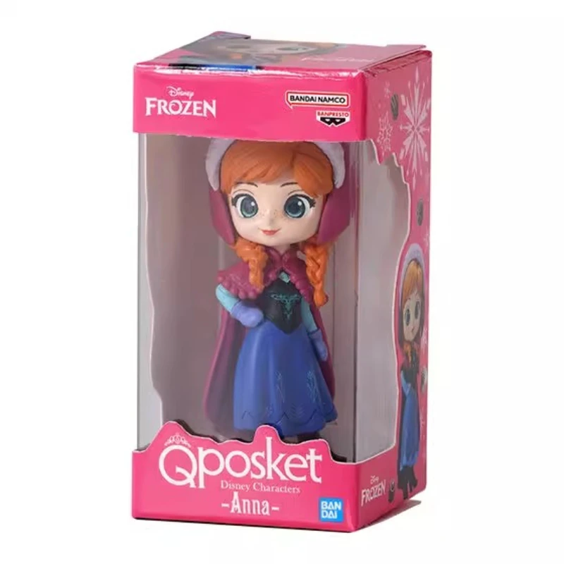 Bandai 4 SZT. Gashapon Disney Qposket Elsa Bella Anna Anime Zabawki Dla Dzieci Figurki Akcji Prezenty Kolekcjonerskie Modele Modelowanie Ozdoby