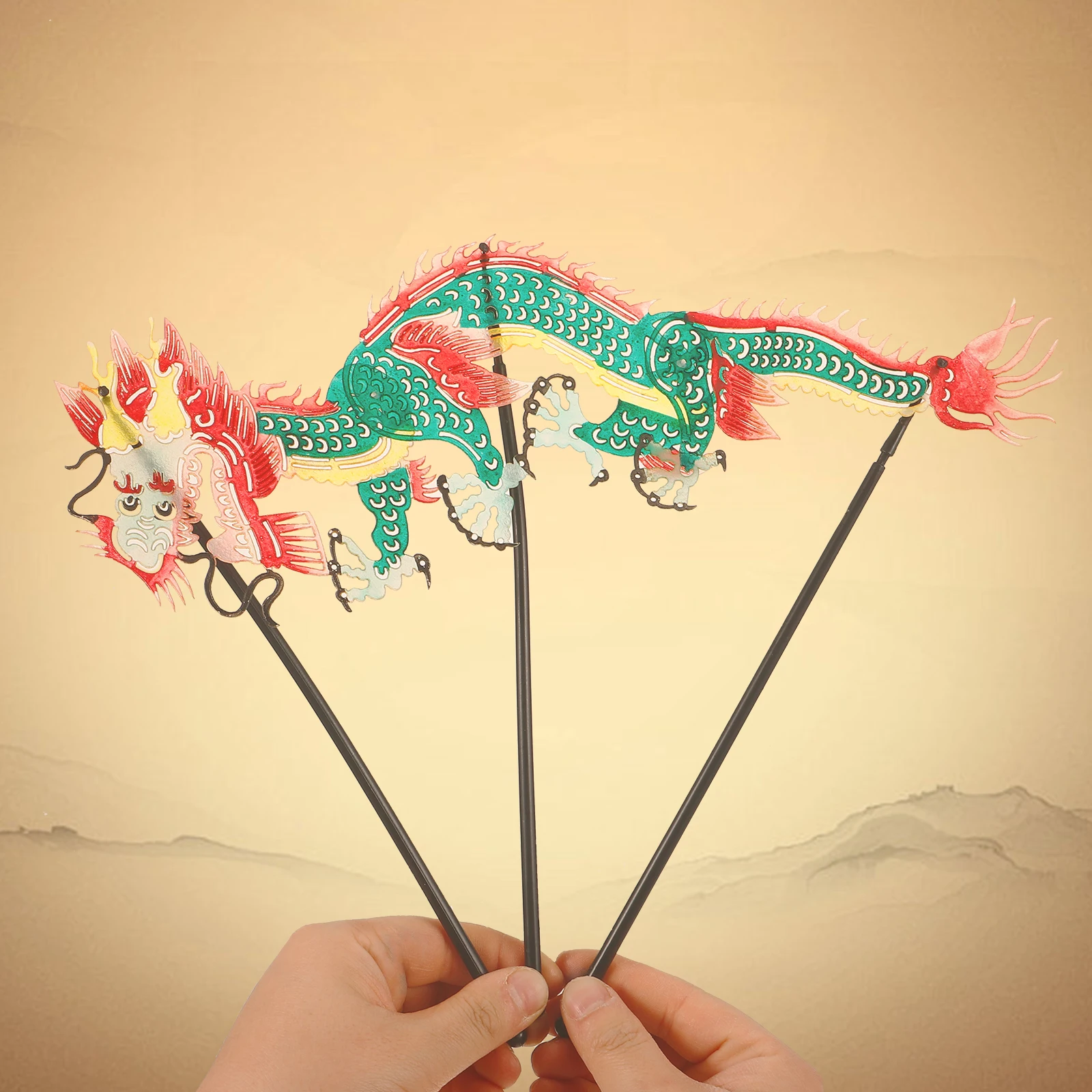 DIY Shadow Kit Chinese Elements Fine Workmanship Educational Craft for Kids Handmade Traditional Plaything