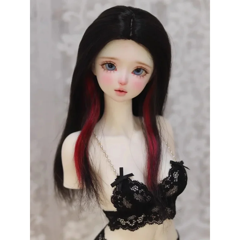 BJD 人形かつらロングヘア用 1/3 1/4 1/6 MSD MDD SD Yosd 人形ストレートヘアアクセサリーミルクファイバーかつら