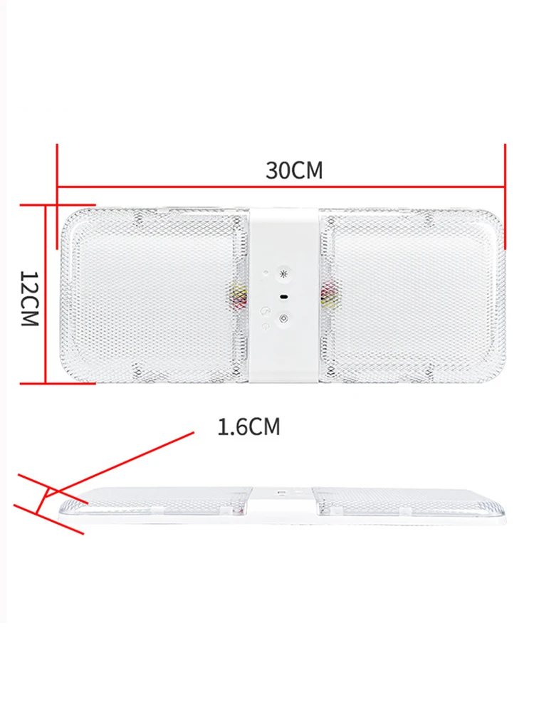 Thin 180LED COB Car Interior Reading Lamp Touch Switch Car Compartment Light with Adjustable Illumination For Car/RV/Camper/Boat