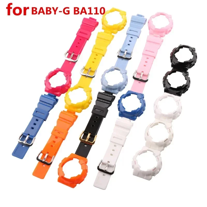 Resin strap watch case Suitable for casio BABY female money BA-110-G sc RG BE PL GA 120 130 112 lady strap watch accessories