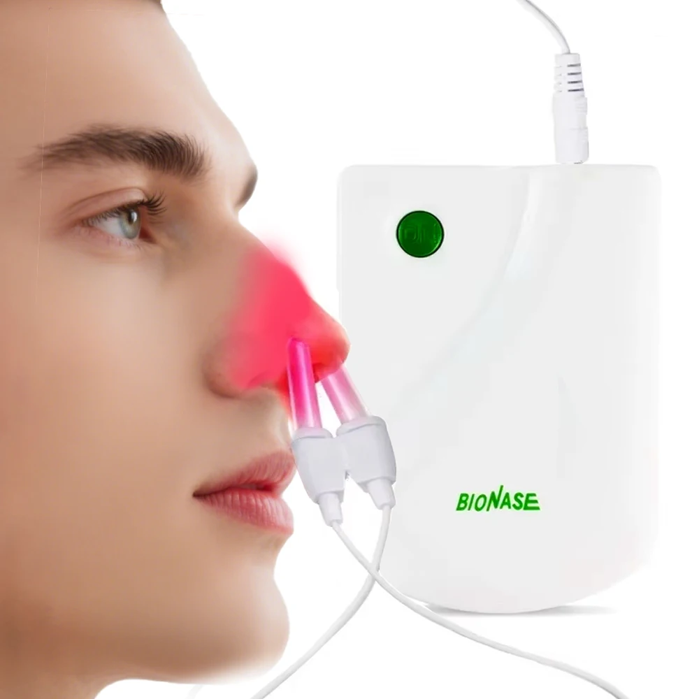 Dispositivo de Terapia BioNase 1P para Rinitis y Sinusitis, Masajeador Nasal, Tratamiento para Fiebre de Heno, Láser de Pulso de Baja Frecuencia, Alivio de Corrimiento Nasal y Estornudos