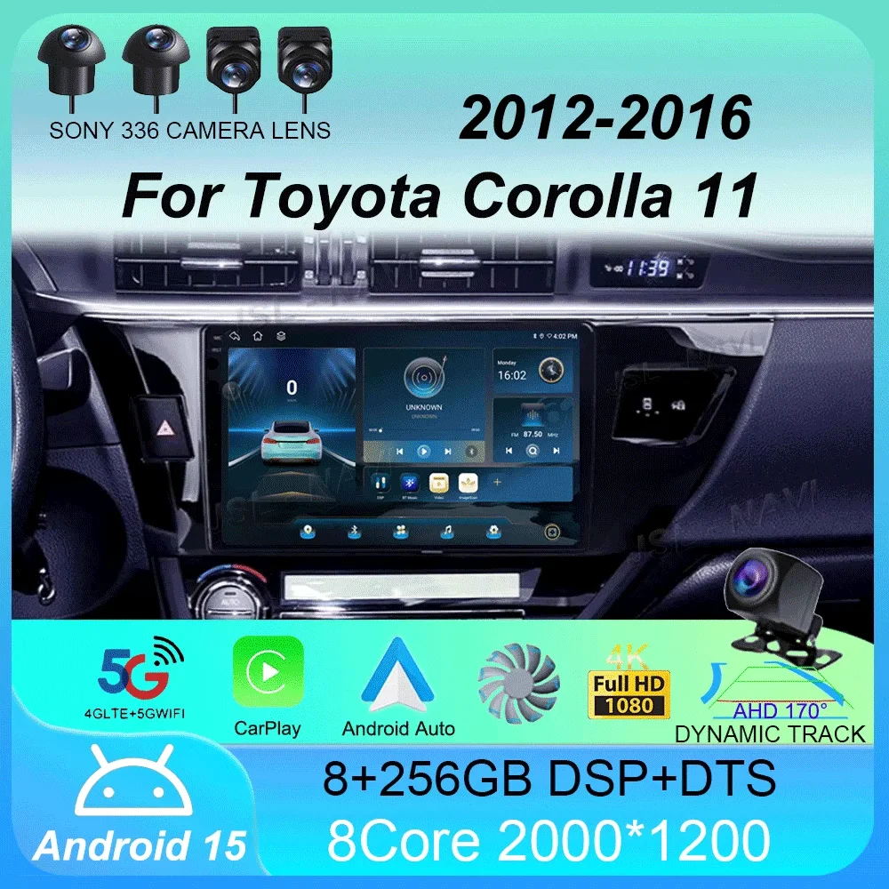 

Android 15 Car Radio For Toyota Corolla 11 2012 - 2016 Multimedia Video Player Navigation stereo GPS No 2din