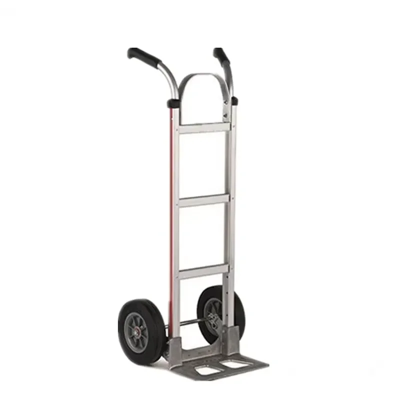 Two Wheeled Stainless Steel Trolley Durable Hand Truck Cart for Moving Luggage Goods Heavy Duty Folding Utility Cart