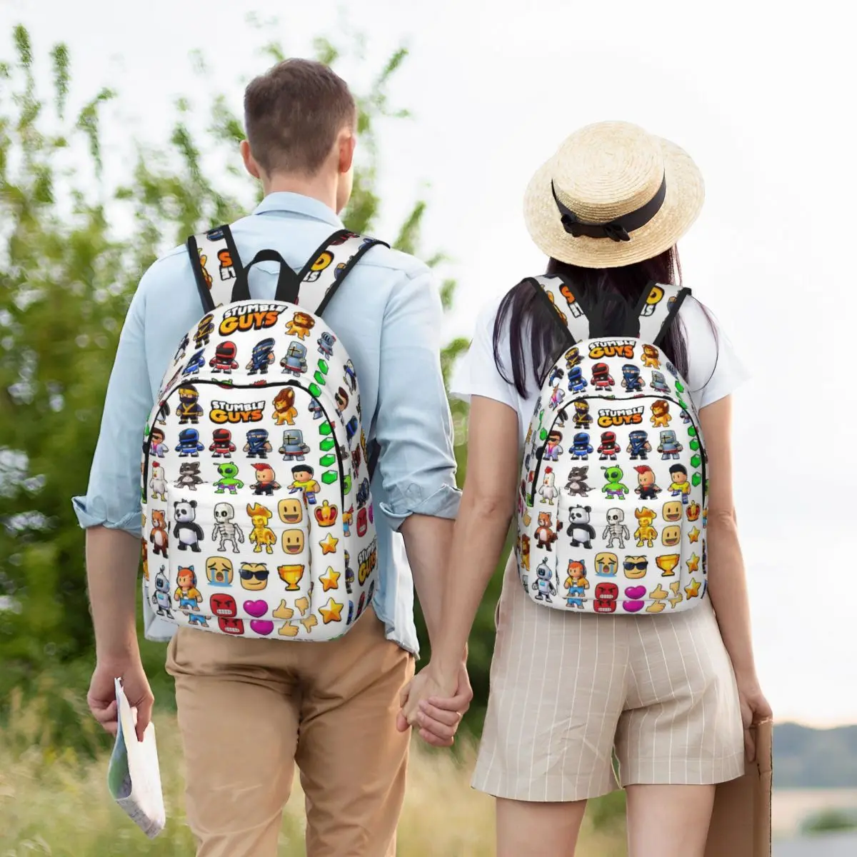 Stumble Guys Game para adolescentes, mochila escolar para estudiantes, morral de lona para viaje a la universidad primaria