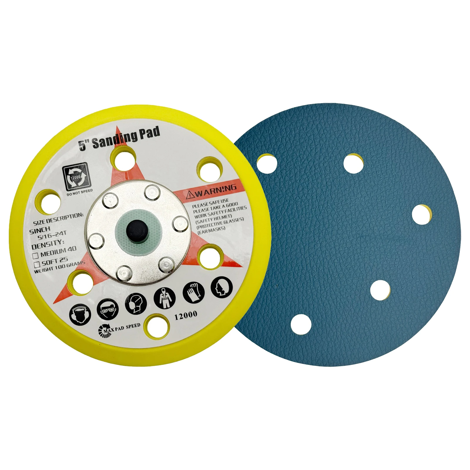 

5 дюймов 125 мм виниловая шлифовальная подушечка PSA для клейких дисков, шлифовальная подложка, резьба 5/16 "-24", аксессуары для электроинструментов