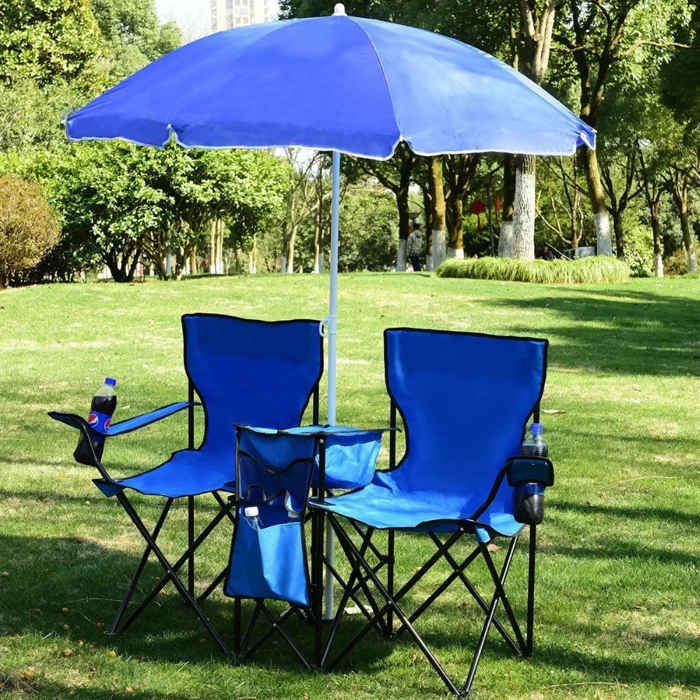 camping-double-chair-umbrella-table-beach-chair-foldable-portable-picnic-fishing-backpack-cooler-chairs-with-sunshade