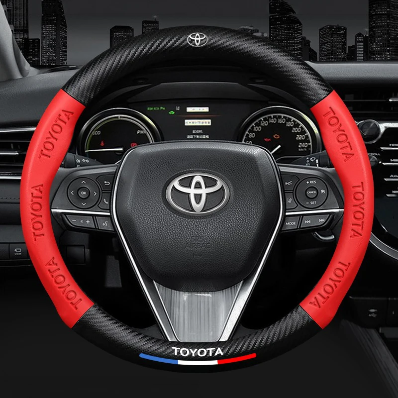 ألياف الكربون غطاء عجلة توجيه سيارة عدم الانزلاق اكسسوارات لتويوتا 86 ميراي سوبرا برادو ألارد كراون Vellfire سيكويا فينزا