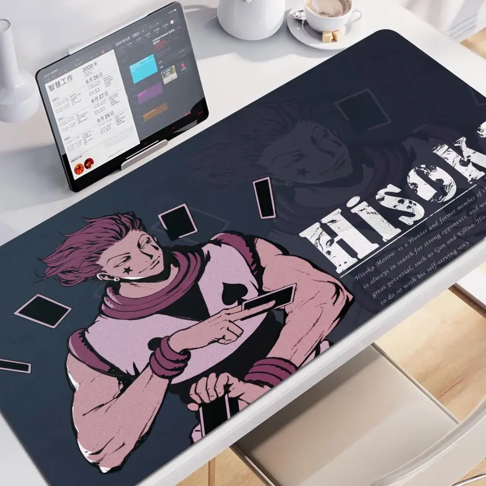 Anime Mouse Pad eSports Gamer Players Speed Rubber Extended Desk Mat H-hunter x H-hunter Hisoka Mousepad Non-slip Keyboard Mat