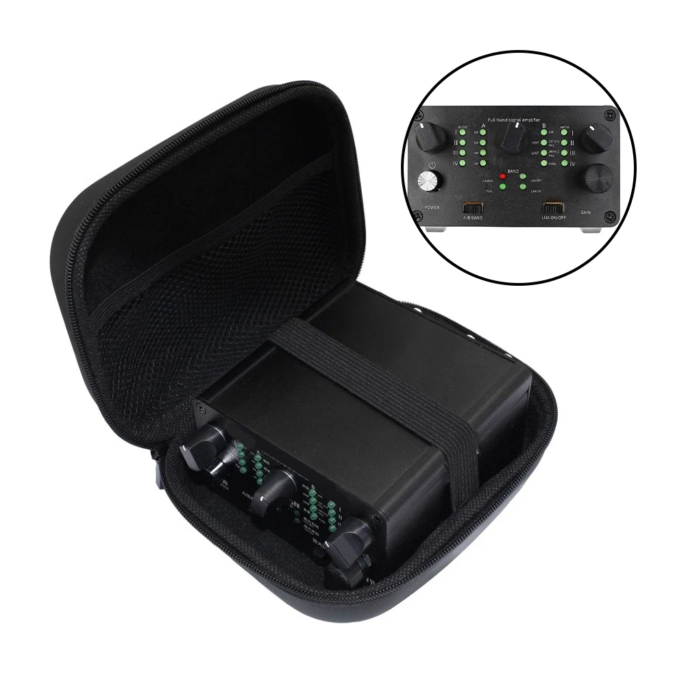 4 Channel Antenna Signal Processor 30kHz-650MHz Low Noise Adjustable Gain Filter for Shortwave FM Aviation Radio