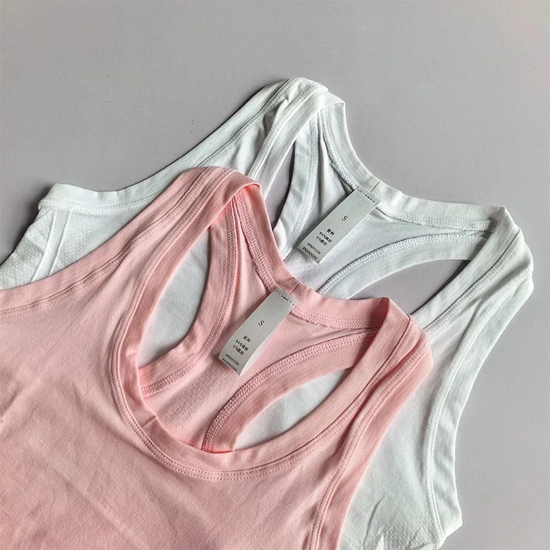 Sportliche Damen-Yoga-Top mit Racerback, schnelltrocknend, einlagig, schmal geschnitten, elastisch, Fitness-Oberteil, ohne integrierten BH, ideal für Pilates-Training. – Detail 14