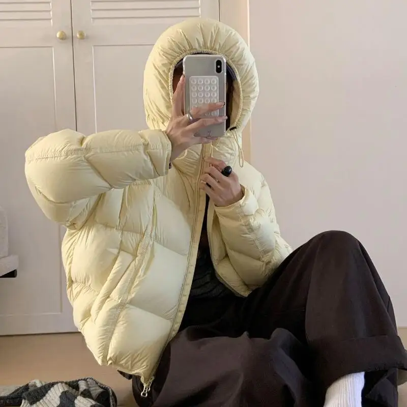 

Daily Wear Cotton Clothing Women's Clothing 2025 Winter New Versatile Casual Hooded Warm Small Short Bread Jacket Thick Outwear